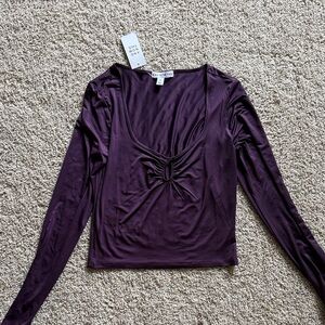 Chic Long Sleeve Top in Rich Purple